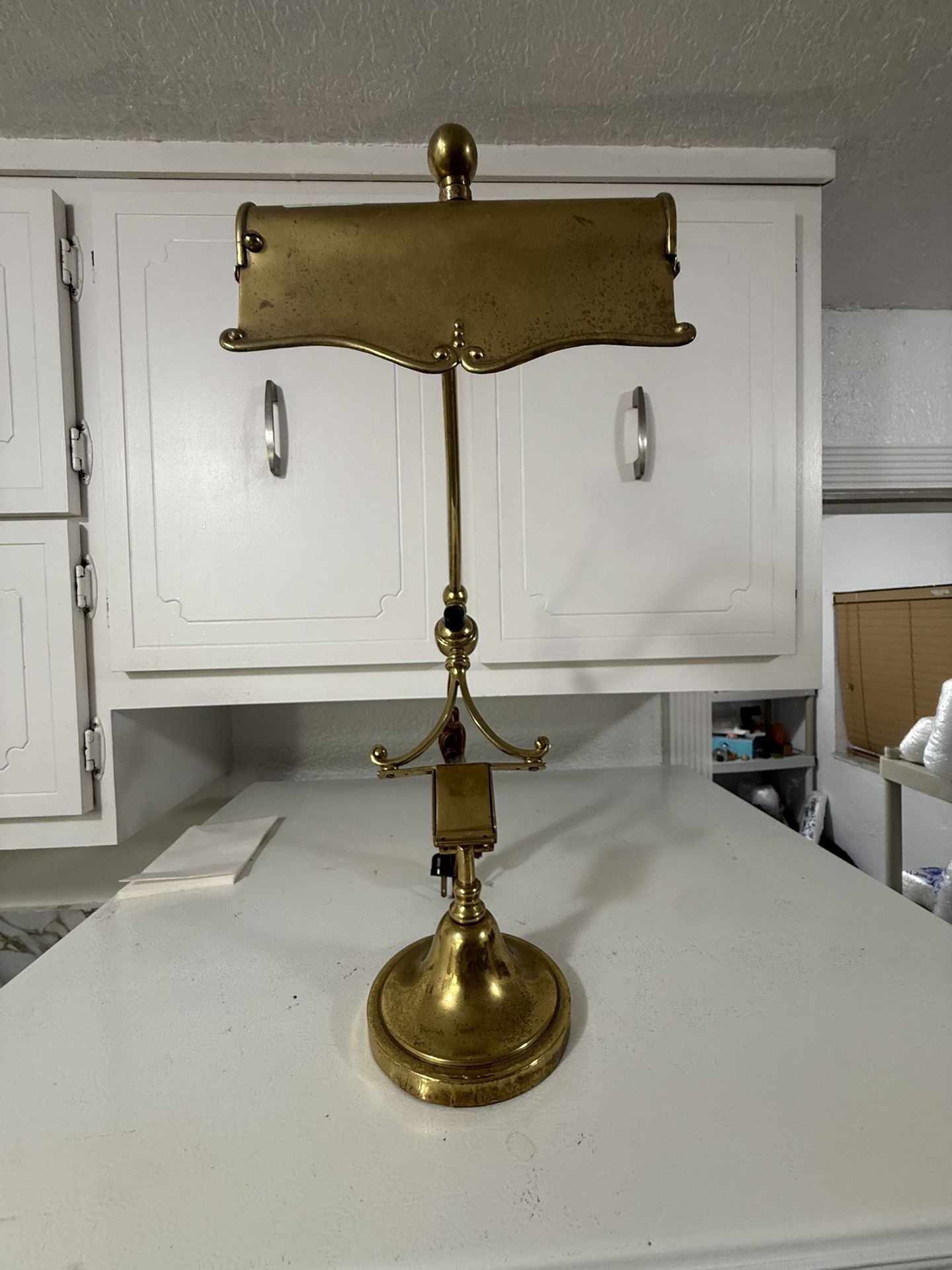 Vintage Solid Brass Desk Lamp
