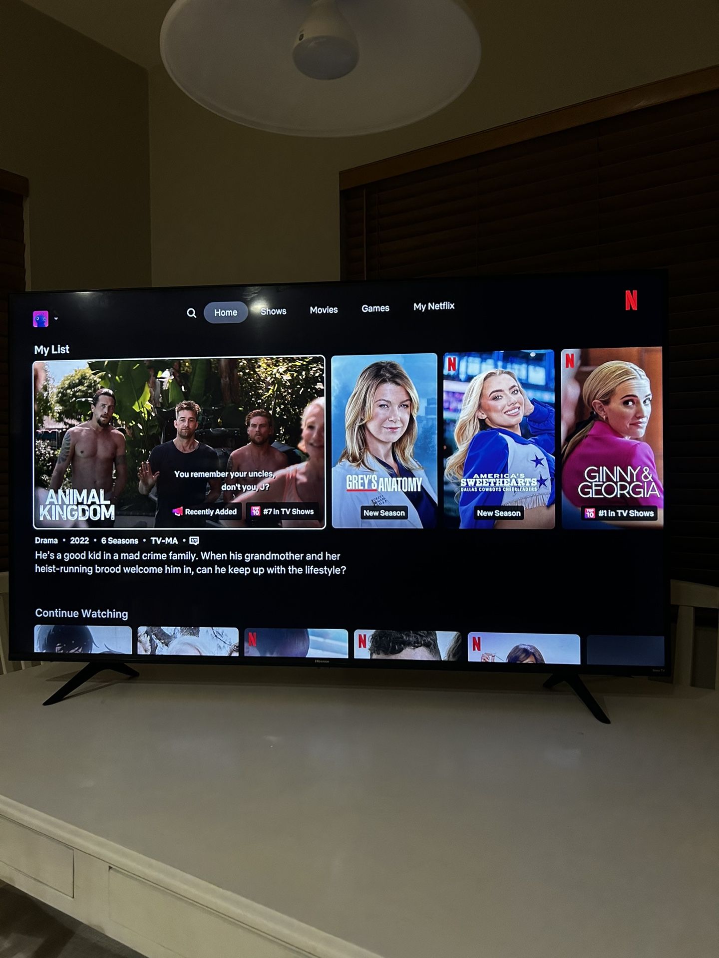 58 inch Hisense Smart TV