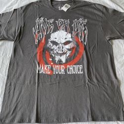 Ripple Junction Saw T Shirt Grey Live Or Die Make Your Choice 2024 New