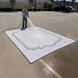 New In Bag 9x12 Feet Outdoor Patio Deck Waterproof Outdoor Mat For RV Camping Beach Picnic Reversible UV And Water Resistant Carpet Rug 