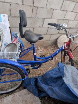 Three wheel bike with basket