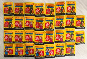 30 Sealed 1989 Topps Nintendo Game Packs – Mario Peach Zelda/Link Vintage