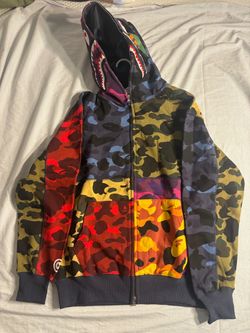 BAPE Shark Full-Zip Multi-Camo Hoodie