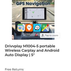 Drivvplay M1004-5 portable Wireless Carplay and Android Auto Display | 5"
