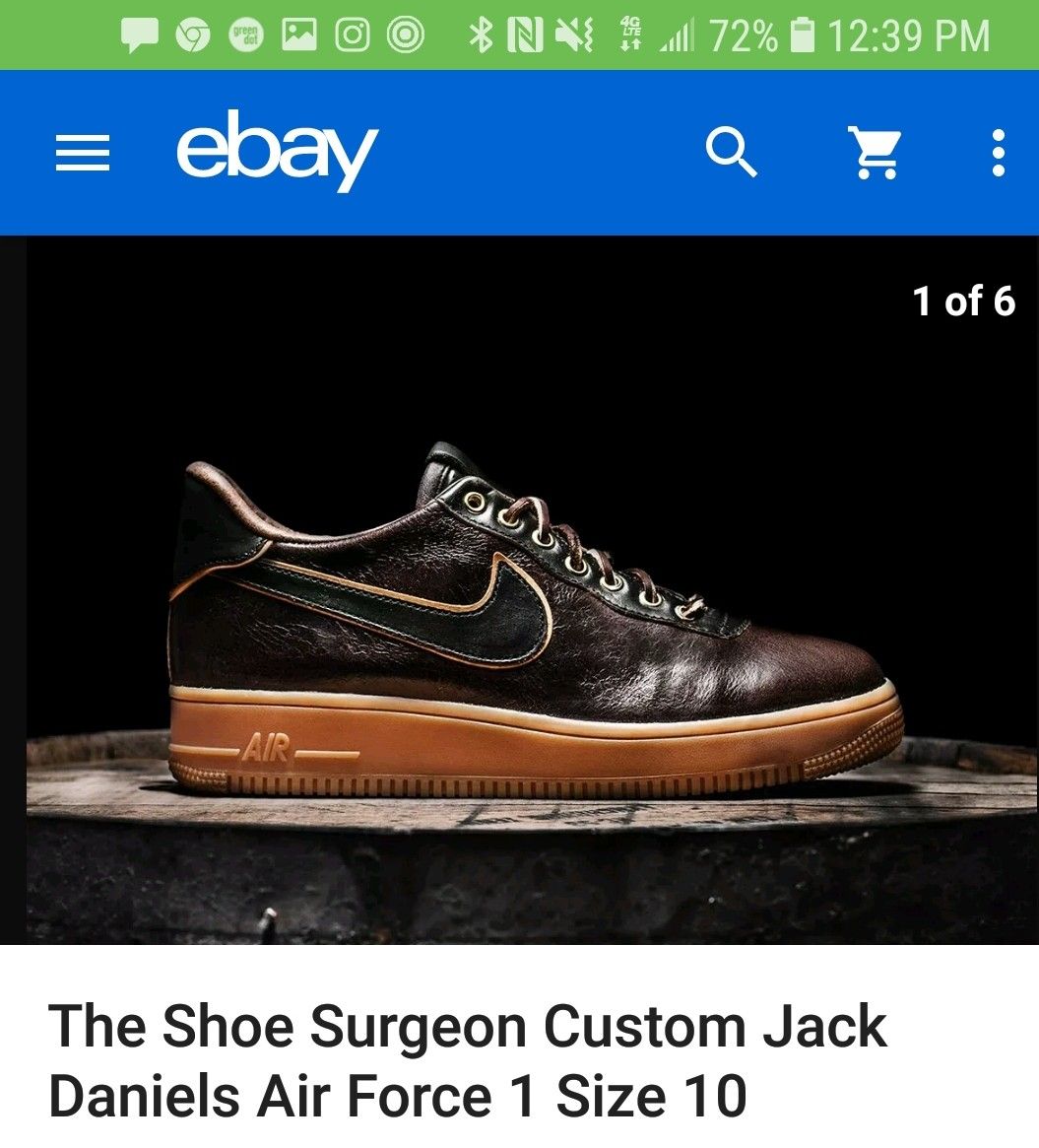 Menos que Abandonar O cualquiera The shoe surgeon Jack Daniels Air Force Ones custom for Sale in Laguna  Niguel, CA - OfferUp