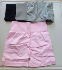 Womens Workout Shorts Seamless Scrunch Butt Lifting 3 Pack Yoga Gym Athletic High Waisted Tummy Control Booty