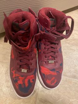 Nike Air AF1 Burgundy Camouflage 