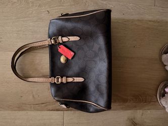 Coach Black Leather Tote Handbag