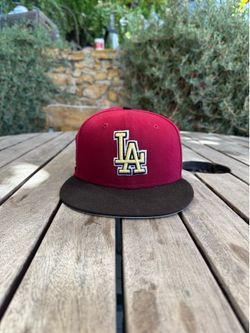 New Era Maroon 40th Los Angeles Dodgers 59Fifty Fitted MLB Hat Cap Size 7 1/2