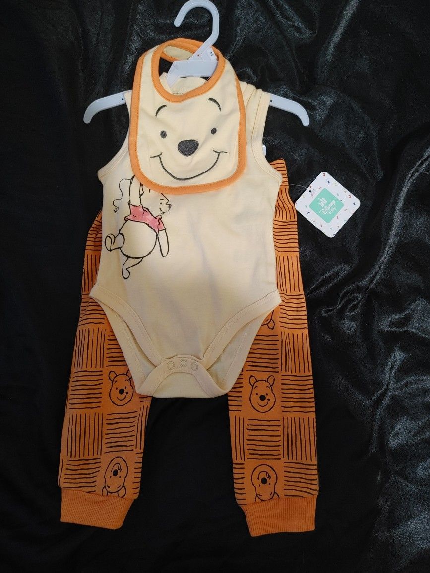 3-Set Winnie The Pooh Baby Outfit - New