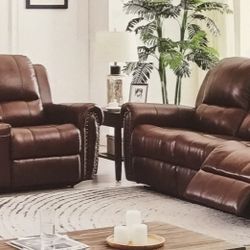 Two-piece reclining living room set