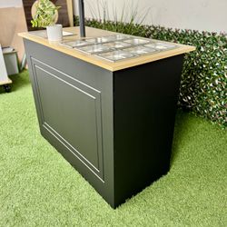 Foldable Black Table For Charcuterie Mini Pancake Table Snack Bar Catering Carts Party Event New For Sale 