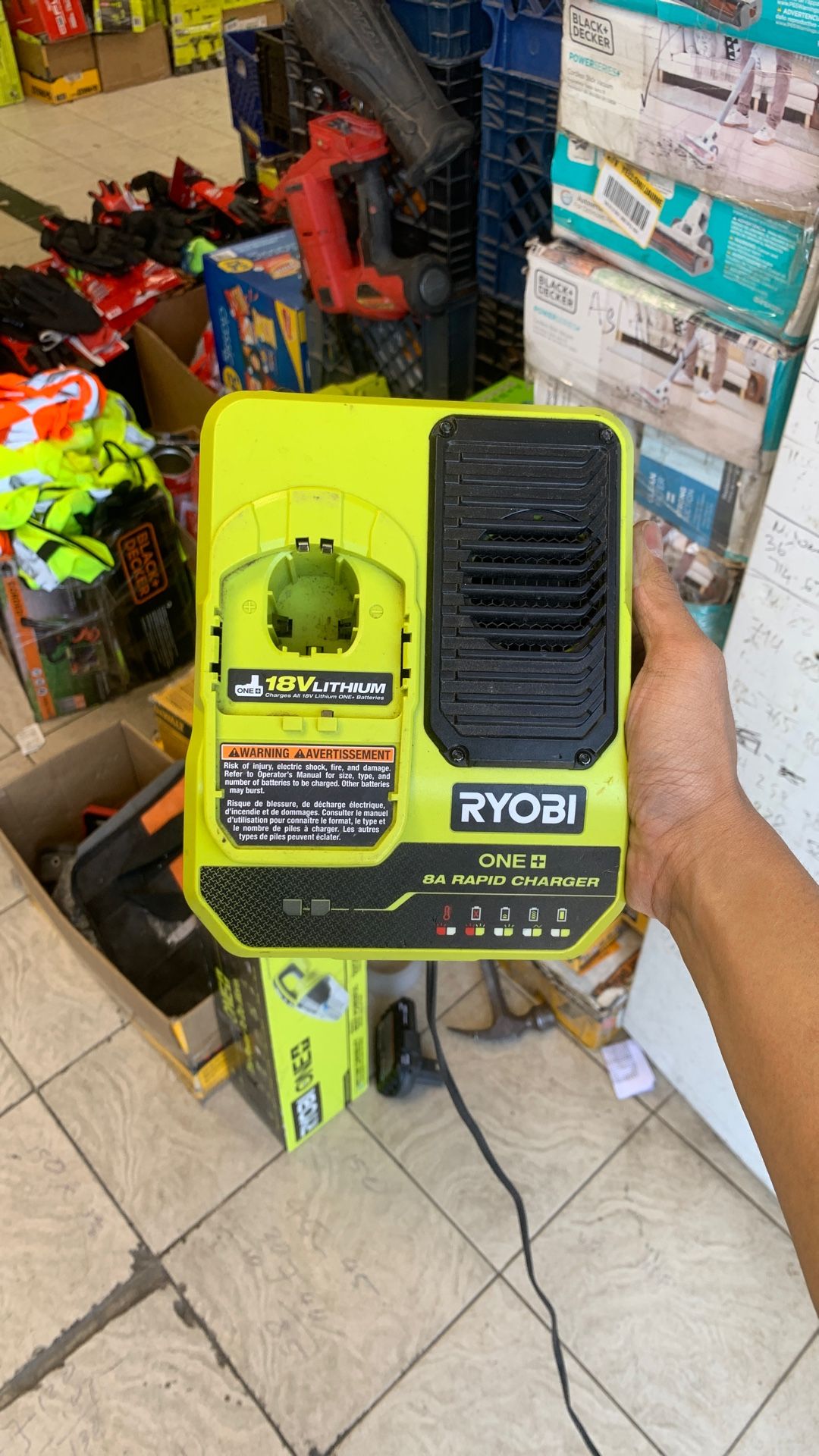 Ryobi 18v 8A Rapid Charger Super Fast 18v Charger