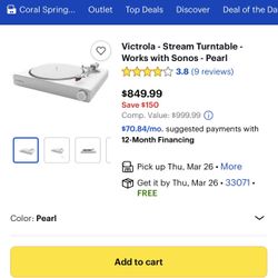Victrola Stream Pearl Sonos