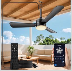 Ventiladores de techo con luces, luz de ventilador de techo enchufable de 36.5 pulgadas, luz de ventilador de cenador, luz LED colgante con gancho, ve