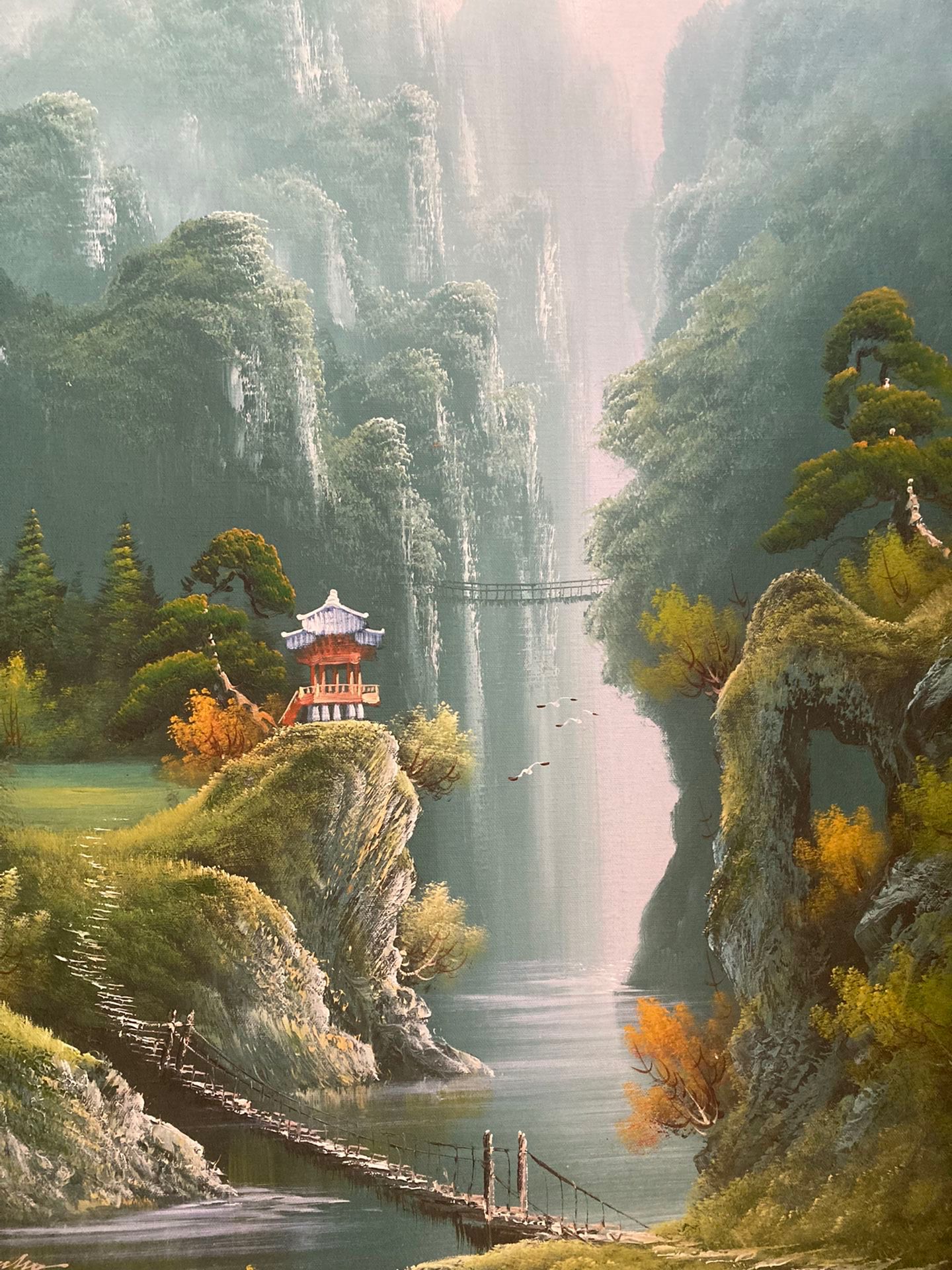Original painting of Korean countryside. Purchased in Korea