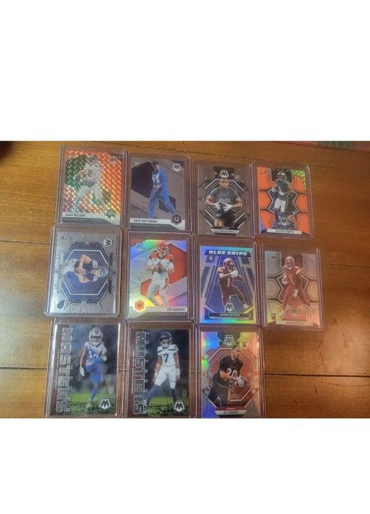 Lot Of 2021-23 NFL Mosaic Football Trading Cards Rookies Silvers Inserts