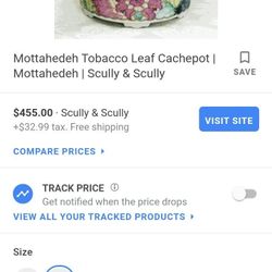 Mottahedeh tobacco leaf pot