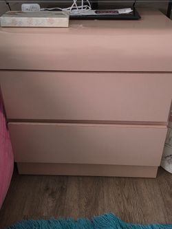 Vintage pink dresser and 2 nightstands  $100 OBO for all 3
