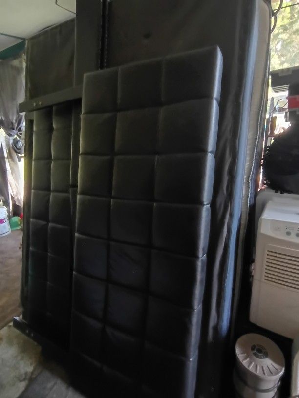 Queen Size Bed Mattress Box spring And End table 
