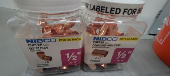 NIBCO 1/2" Copper Fittings Pro 50-Pack Bundle