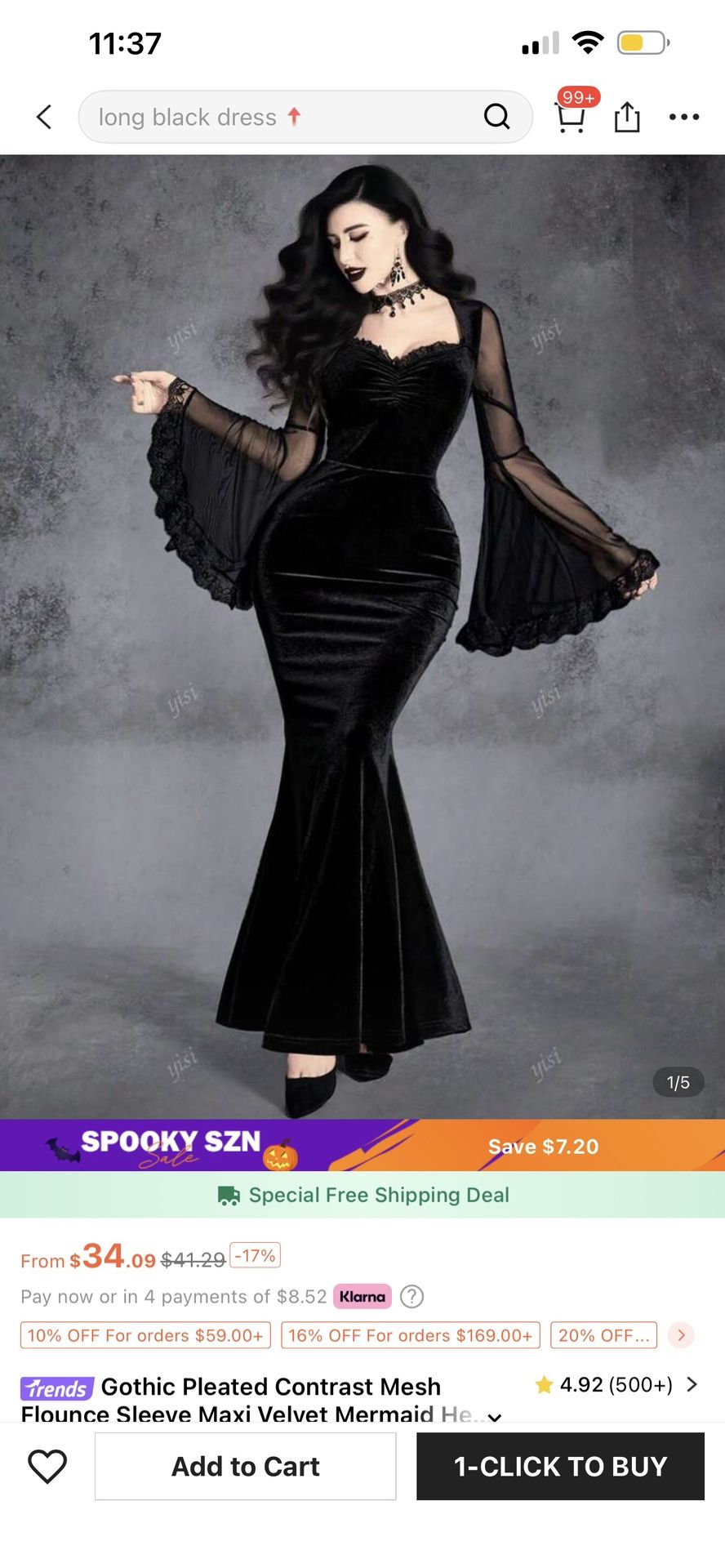 black halloween dress