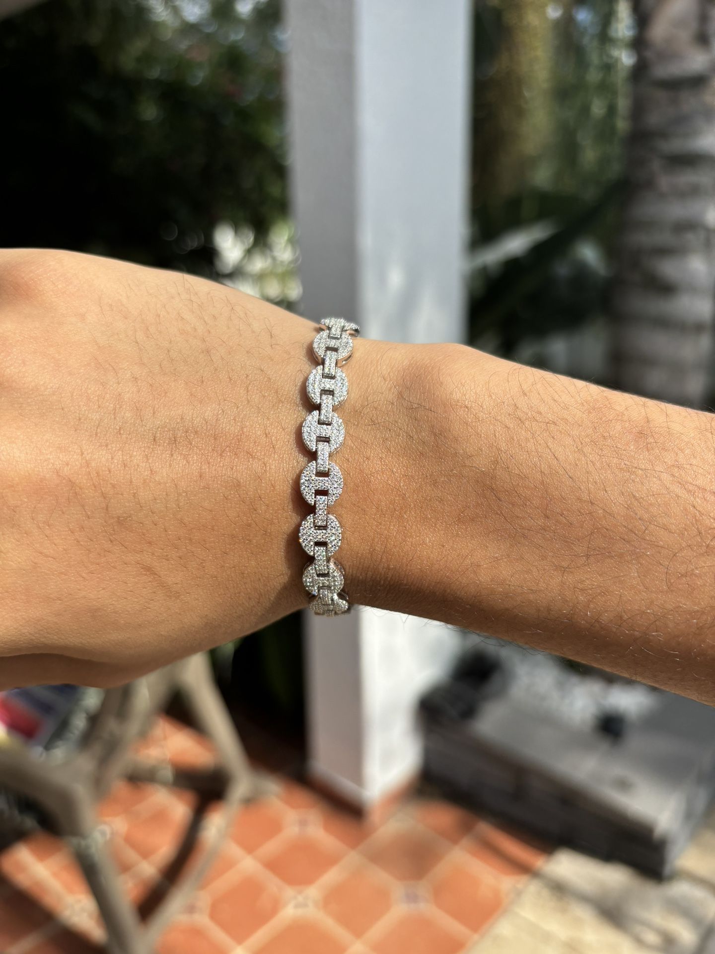 Diamond Test Approved Moissanite Gucci Link Bracelet 