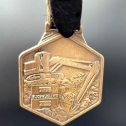 Bucyrus-Erie Vintage Watch Fob with Leather Strap