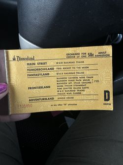 Vintage Disney Ticket Still In Booklet