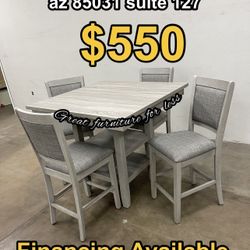 5 PCs Dining Table Set Include Table And 4 Chairs Brand New 