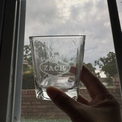 Personalized whiskey glass with ZACH