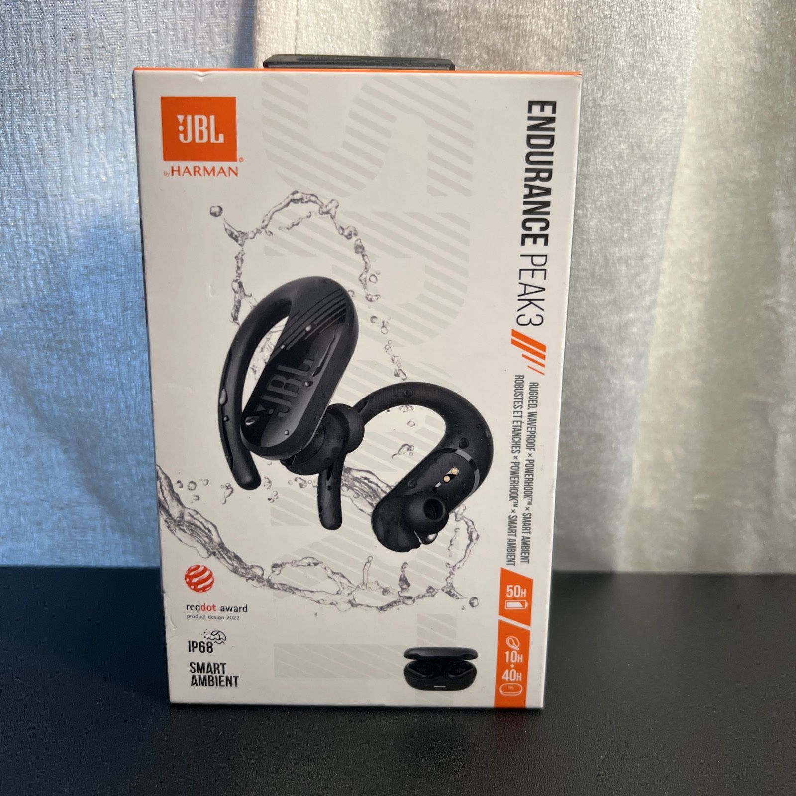 New JBL Endurance Peak 3 Earbuds Black JBLENDURPEAK3BLKAM