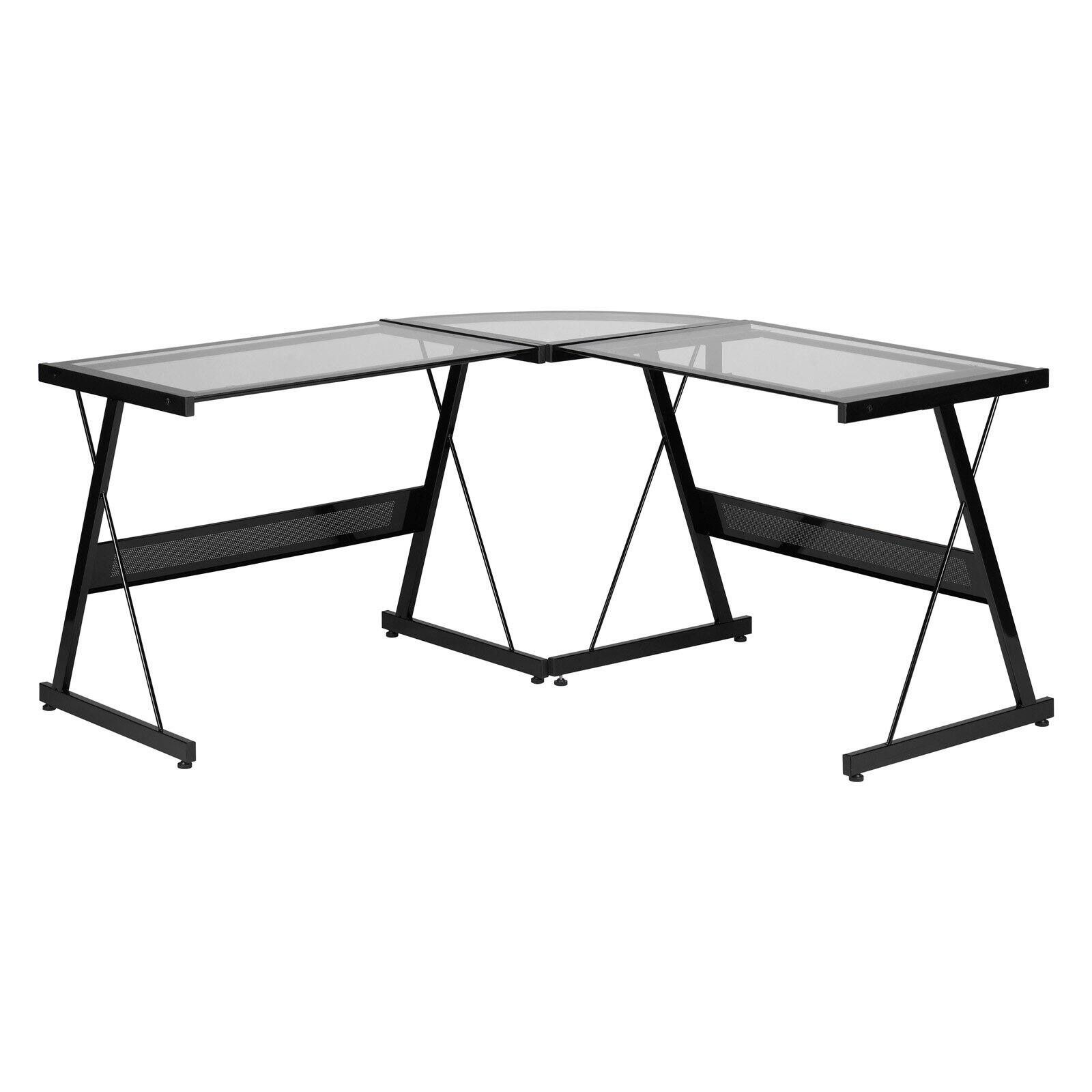 Glass & Metal Frame Desk Collection