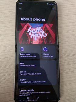 2025 Motorola Razr Ultra - 512gb