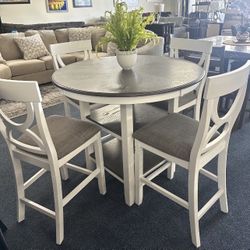 White 5pc Dining Set