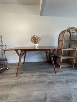 Extra Deep Mid-Century Extendable Dining Table