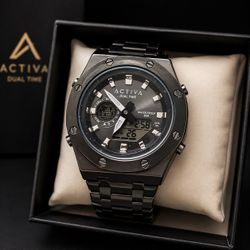 ACTIVA DUAL TIME Black Men's Watch
