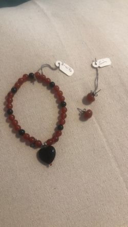 Bracelet and earrings