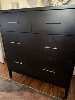West Elm Dresser + Matching End Tables (Dark Finish) – Great Condition