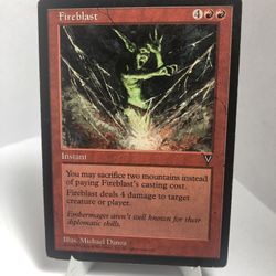 Visions Fireblast Instant Magic The Gathering Card