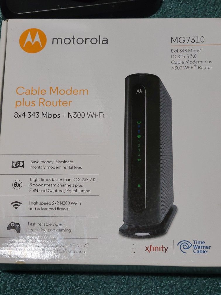 Motorola MG7310 Cable Modem with Router Wifi Built In