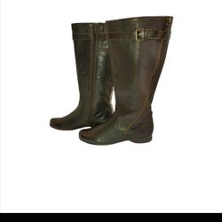 Nine West Timbero Brown Leather Boots Size 7.5M