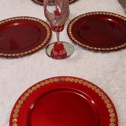 4pc Charger Plates/Candle Holders