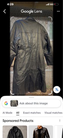 Black Leather Long Trench Coat