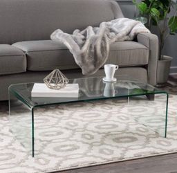 Glass coffee table