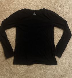 H&M Girls Size 8-10 Black Long Sleeve Shirt