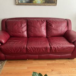 Red 3-Cushion Couch