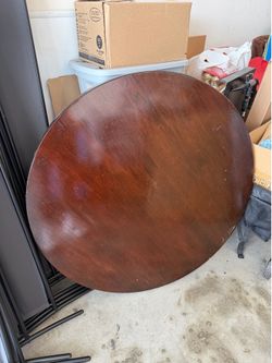 Round Wood Table with 4 Chairs For Sale! First come, first serve!