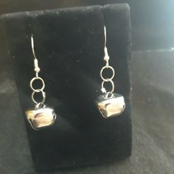 Silver Bell Earrings Sterling Silver Fishhook 