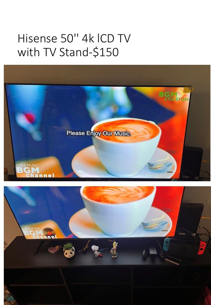Hisense 50” 4K ICD TV With TV Stand